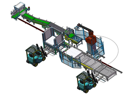Electric Programmable Palletizing Robot Arm Floor Mounted
