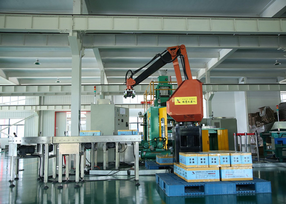 Pick And Place Robot Palletizing With Factory Layout Design In Chemical Industry
