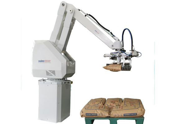 Floor Mounted IP 65 Palletizing Robot And Pallet Lifting Device In Wheat Industry