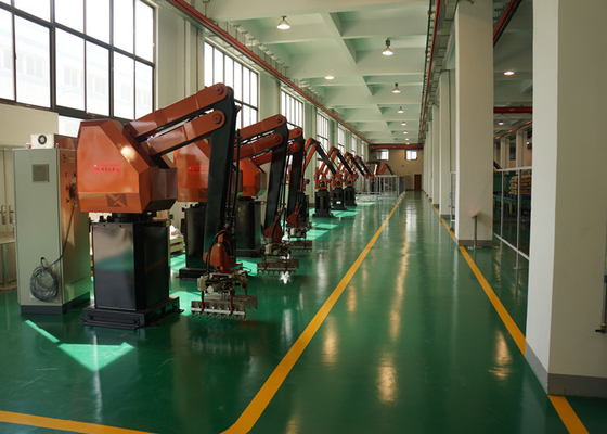 Energy Saving Stacking 4 Axes PLC 50kg Bag Palletizer Robot For Feeds Bag