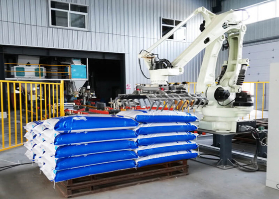 Olive Oil Carton Packing And Palletizing Robot Arm Line Friendly