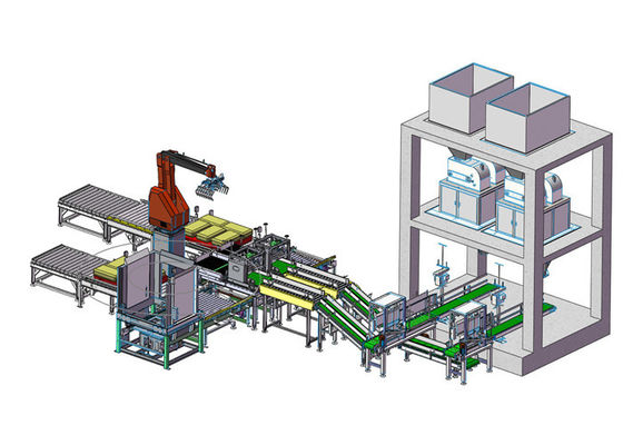 Customized Gripper 330 Degree 210kgs Bag Palletizer Machine