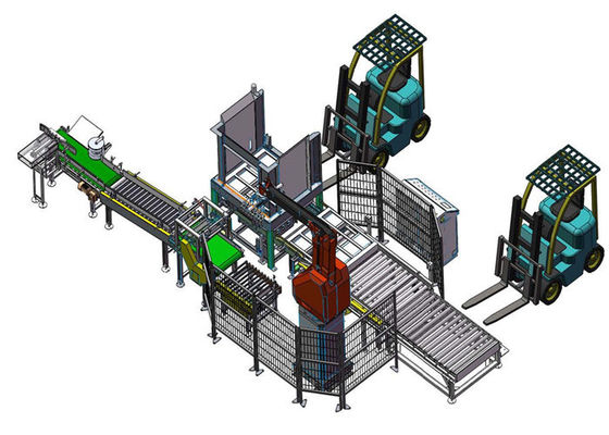 380V 330 Degree 4 Axis Robotic Palletizing System