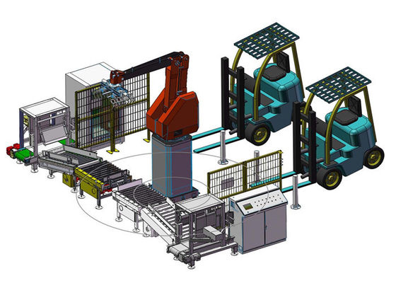 130kg 4 Axis Robot Palletizing System For Beverage Food Medical