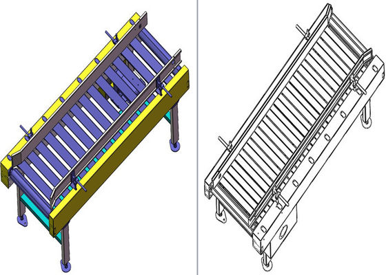Beverage Industry 380V 0.75KW Gravity Feed Roller Conveyor