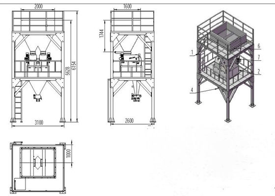 Dustproof 20kg Pellet Bagging Machine For Fertilizer