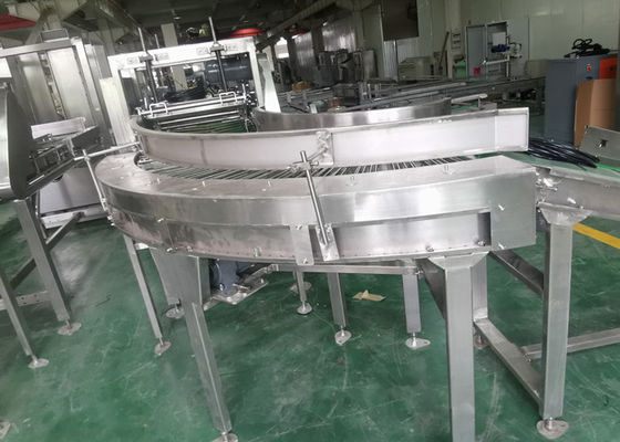 Packing Line 0.75Kw Curve Palletizing Conveyor For Robot Stainless Steel